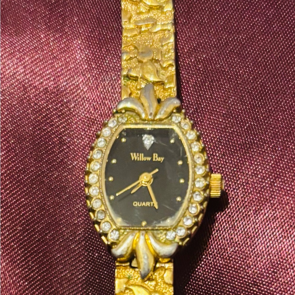 Willow Bay Quartz Gold and Black Women's Watch